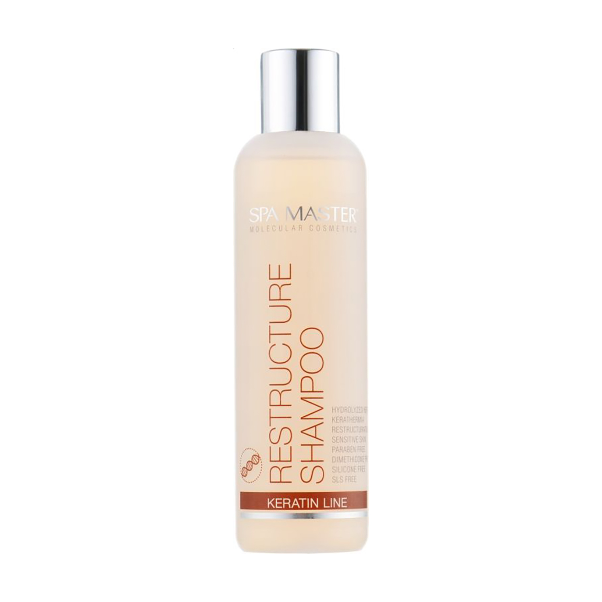 Реструктурувальний шампунь для волосся Spa Master Keratin Line Restructure Shampoo з кератином, 200 мл